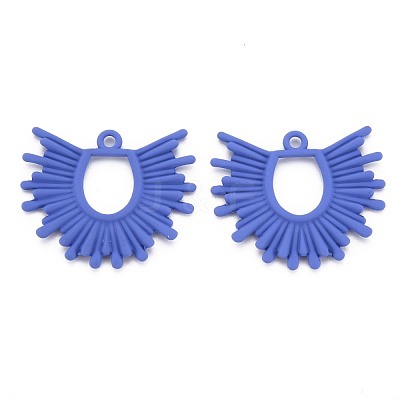 Rack Plating Spray Painted Alloy Pendants PALLOY-S132-269-NR-1