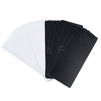 40Pcs 2 Colors Frosted PVC Plastic Hangtag AJEW-GL0001-22-1