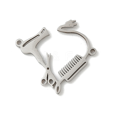 304 Stainless Steel Connector Charms STAS-F326-12P-1