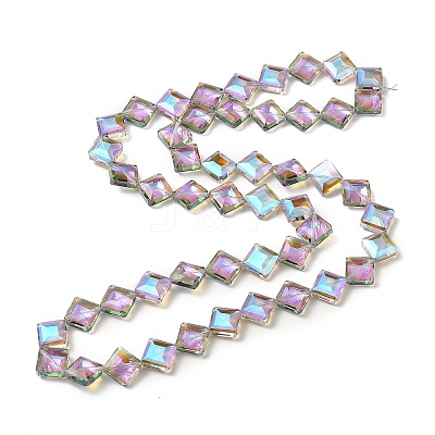 Transparent Electroplate Glass Beads Strands EGLA-E030-01C-01-1