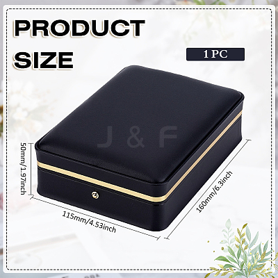 Imitation Leather Pure Color Flip-open Gift Boxes CON-WH0095-238B-02-1