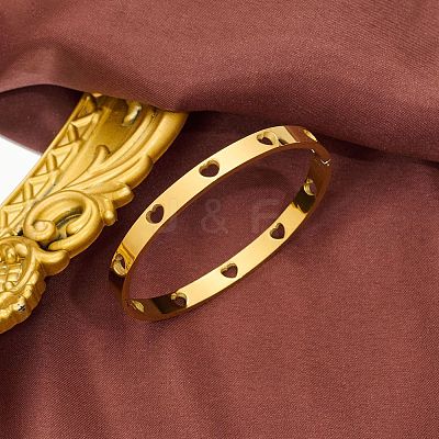 Hollow 304 Stainless Steel Bracelets for Women PW-WG7F9D3-01-1
