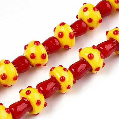 Handmade Lampwork Beads Strands LAMP-N024-09I-1