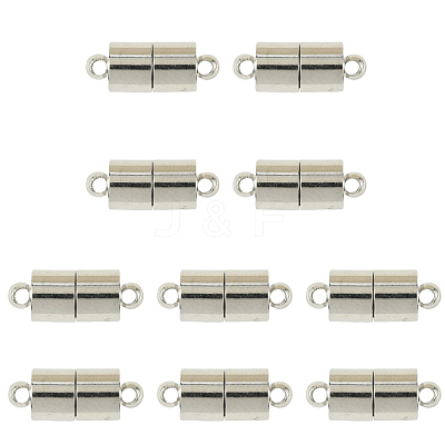 10 Bags Brass Magnetic Clasps with Loops KK-FS0002-02P-1