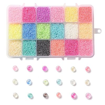 FGB 450G 18 Colors 12/0 Grade A Round Glass Seed Beads SEED-JP0012-07-2mm-1