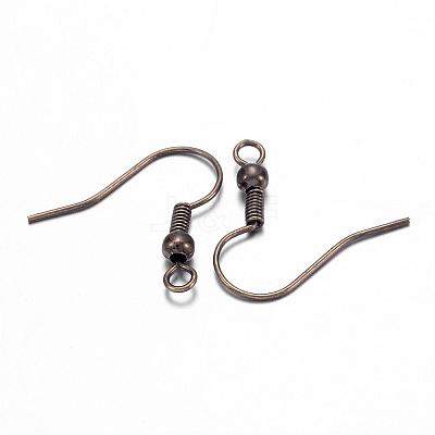 Brass Antique Bronze Earring Hooks X-KK-Q362-AB-NF-1
