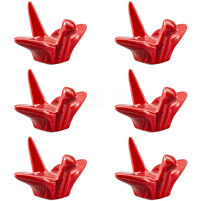 Paper Crane Ceramic Chopstick Stands DJEW-WH0058-12C-1