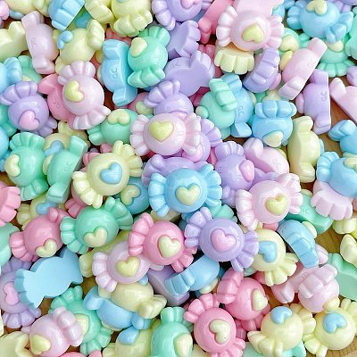 Cartoon Opaque Resin Cabochons RESI-C039-01E-1