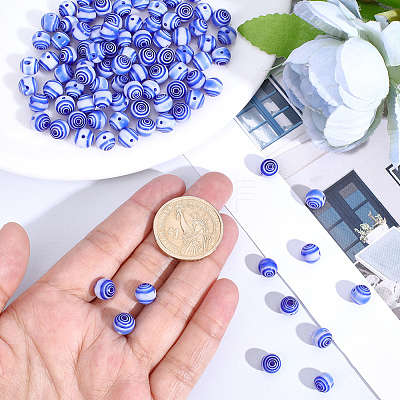 120pcs Handmade Millefiori Glass Round Beads LK-PA0001-05A-1