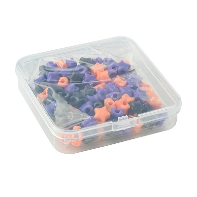 100Pcs 3 Colors Opaque Acrylic Beads MACR-FS0002-26-1