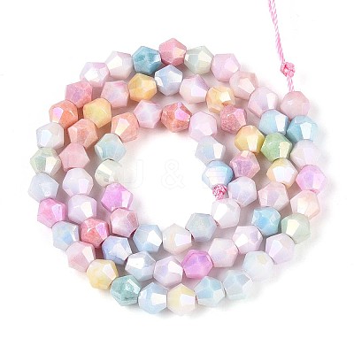 Anti-Tarnish Electroplate Bicone Glass Beads Strands EGLA-T021-6mm-16-10-1