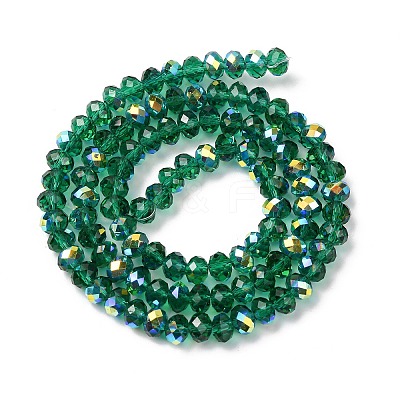 Electroplate Transparent Glass Beads Strands EGLA-A046-01B-23-1
