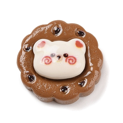 Bear Cookies Opaque Resin Decoden Cabochons X-CRES-Q220-05B-1