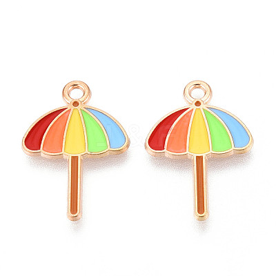Beach Theme Alloy Enamel Pendants ENAM-T022-33H-1