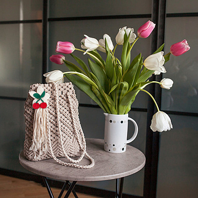 8Pcs 2 Style Cotton Crochet Ornament Accessories DIY-DR0001-08-1