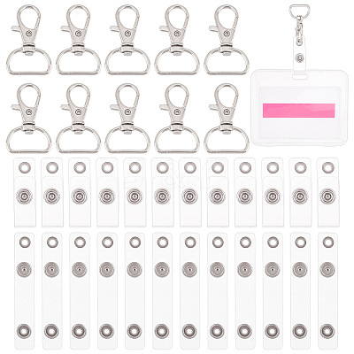 50Pcs Iron D Rings Swivel Clasps DIY-OC0011-38-1