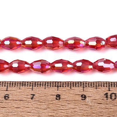 Electroplate Transparent Glass Beads Strands GL-N002-01A-A05-1