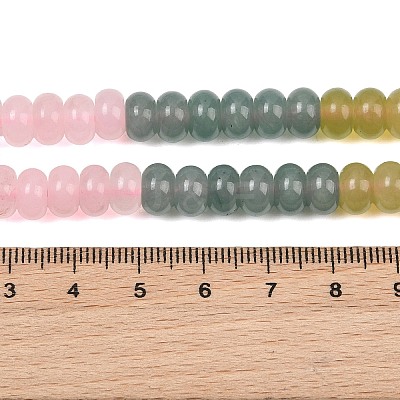 Natural White Jade & Howlite & Synthetic Shoushan Stone Beads Strands G-NH0006-A17-01-1