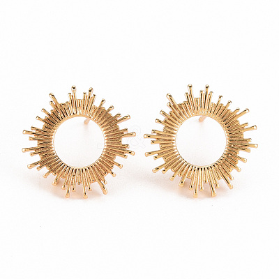 Brass Earring Findings KK-S356-248-NF-1