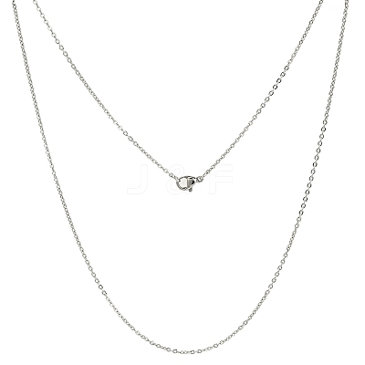 Tarnish Resistant Classic Plain 304 Stainless Steel Mens Womens Cable Chains Necklaces X1-STAS-S029-02-1