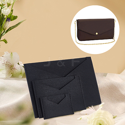 3Pcs 3 Style Wool Felt Envelope Purse Insert Organizer FIND-WR0006-70A-1