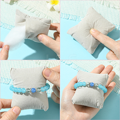 4Pcs Lint Cloth Bracelet and Watch Pillow Jewelry Displays FIND-BBC0004-32A-1