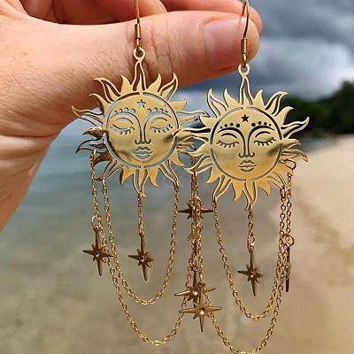 Brass Dangle Earrings FS-WGC2143-01-1