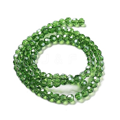 Electroplate Transparent Glass Beads Strands EGLA-A035-T4mm-A11-1