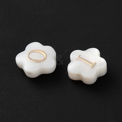 26Pcs 26 Styles Natural White Shell Flower Beads BSHE-WH0020-01-1