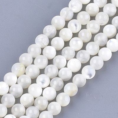 Natural White Shell Beads X-SHEL-T012-49C-1