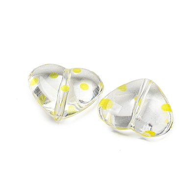 Transparent Printed Acrylic Beads OACR-H124-03C-1