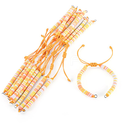 Handmade Polymer Clay Heishi Bead Bracelet Making AJEW-TAC00082-1