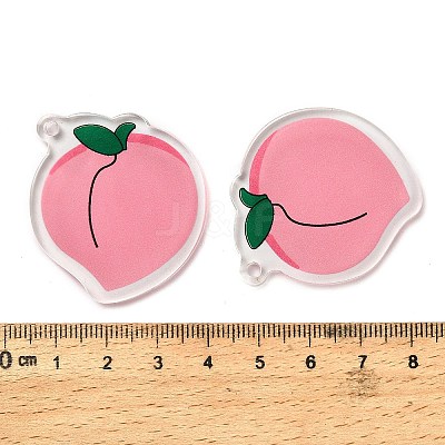 Opaque Printed Acrylic Pendants OACR-I020-06A-1