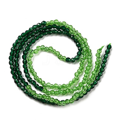 Transparent Gradient Color Glass Beads Strands GLAA-H021-01A-32-1