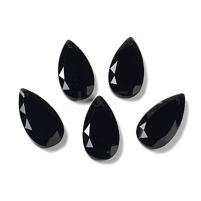 Natural Obsidian Faceted Pendants G-D082-01C-1