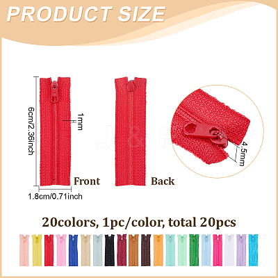 20Pcs 20 Colors Garment Accessories FIND-FG0005-60-1