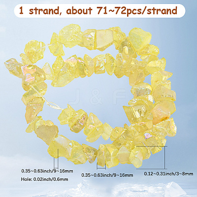 1 Strand Electroplated Natural Quartz Beads Strands G-PA0001-18A-1