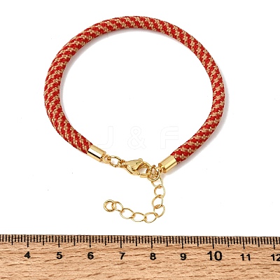 Braided Round Polyester Cord Bracelet Makings FB-CBAEDA0-01G-1