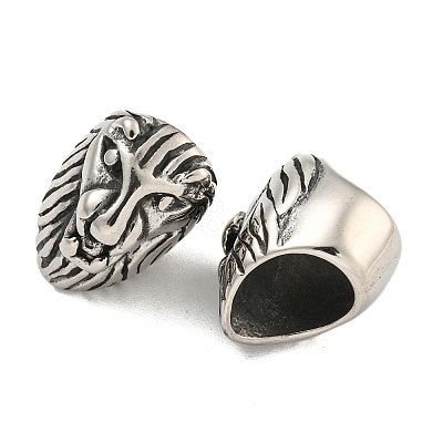 316 Surgical Stainless Steel Large Hole Beads Hand Polished STAS-Q326-05AS-01-1