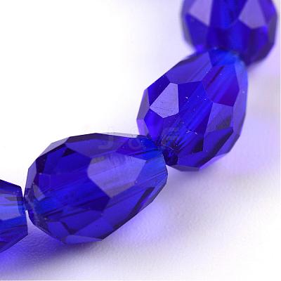 Transparent Glass Bead Strands GLAA-R024-6x8mm-01-1