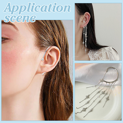 12Pcs Brass Ear Cuff Findings KK-ME0001-78-1