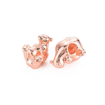 Rack Plating Alloy European Beads MPDL-N039-145RG-1