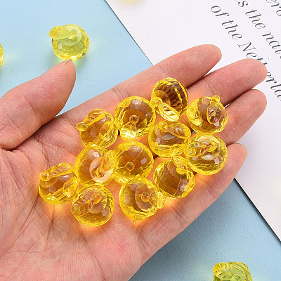 Transparent Acrylic Pendants LS-TACR-T024-05B-916-1