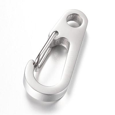 Tarnish Resistant 304 Stainless Steel Keychain Clasp Findings STAS-R065-74-1