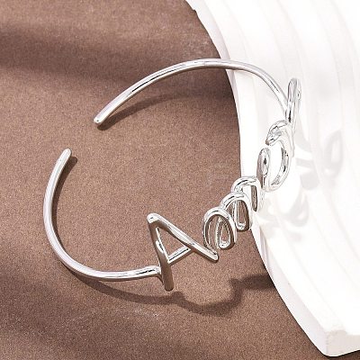 Amour Brass Open Cuff Bangles BJEW-F528-03P-1