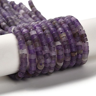 Natural Amethyst Beads Strands G-P575-B38-4x2mm-1