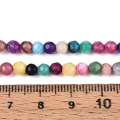 Dyed Natural White Jade Beads Strands G-T139-4mm-60-02-1