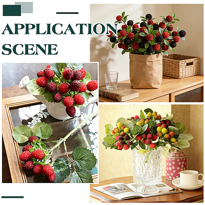 5Pcs Plastic Simulation Fruit DJEW-PH0001-88-1