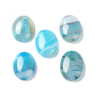 Natural Striped Agate/Banded Agate Cabochons G-H296--01D-1