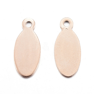 Ion Plating(IP) 304 Stainless Steel Stamping Blank Tag Pendants X-STAS-D167-13RG-1